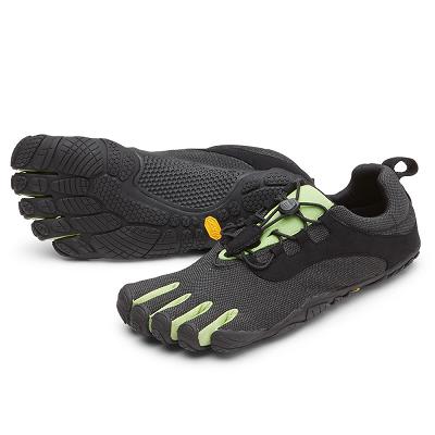 Men's Vibram V-Run Retro Training Shoes Black / Green / Black | CA_D29