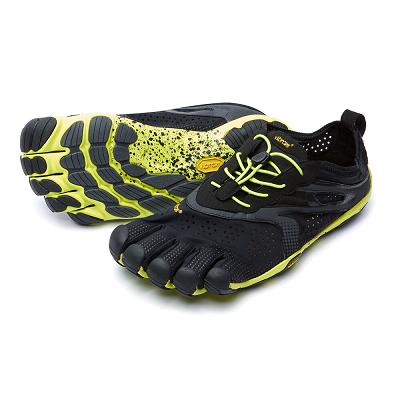 Men's Vibram V-Run Training Shoes Black / Yellow | CA_H11